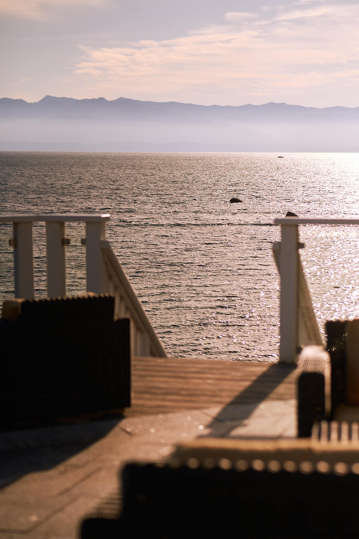 The ocean is just steps away from the beautiful patio at the Sooke Harbour House Restaurant